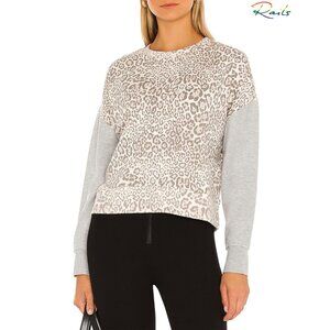 RAILS NWT ALICE COTTON BLEND MIXED GREY CHEETAH SWEATSHIRT. SIZE S